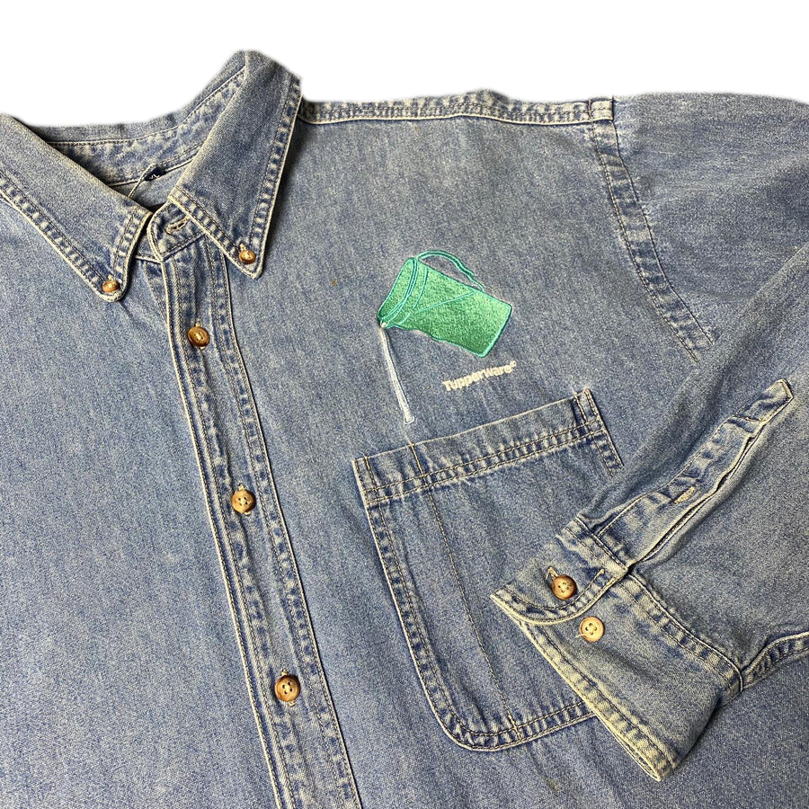 90's Tupperware Denim Chambray Work Shirt