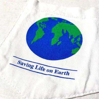 Late 80's WWF 'Saving Life On Earth' Pocket T-Shirt