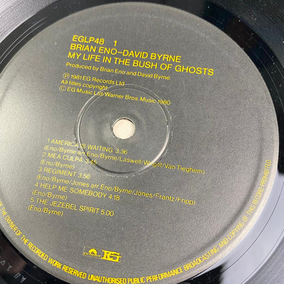 1981 Brian Eno & David Byrne 'My Life In The Bush Of Ghosts' LP