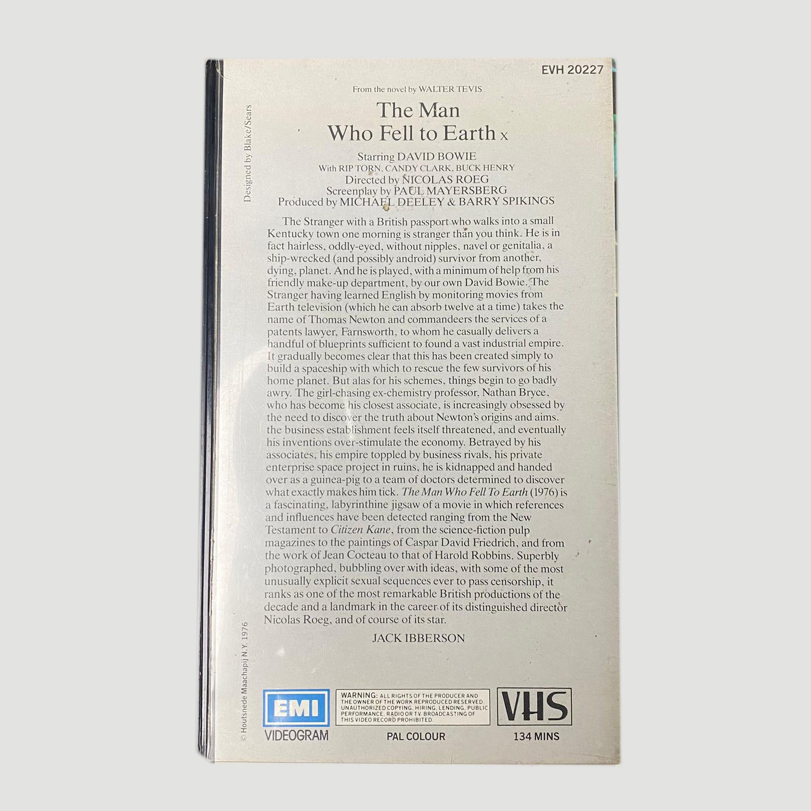 80's 'The Man Who Fell to Earth' Ex-Rental VHS