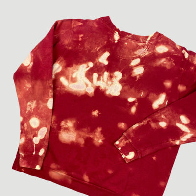 90's Bleached Red Basic Sweatshirt