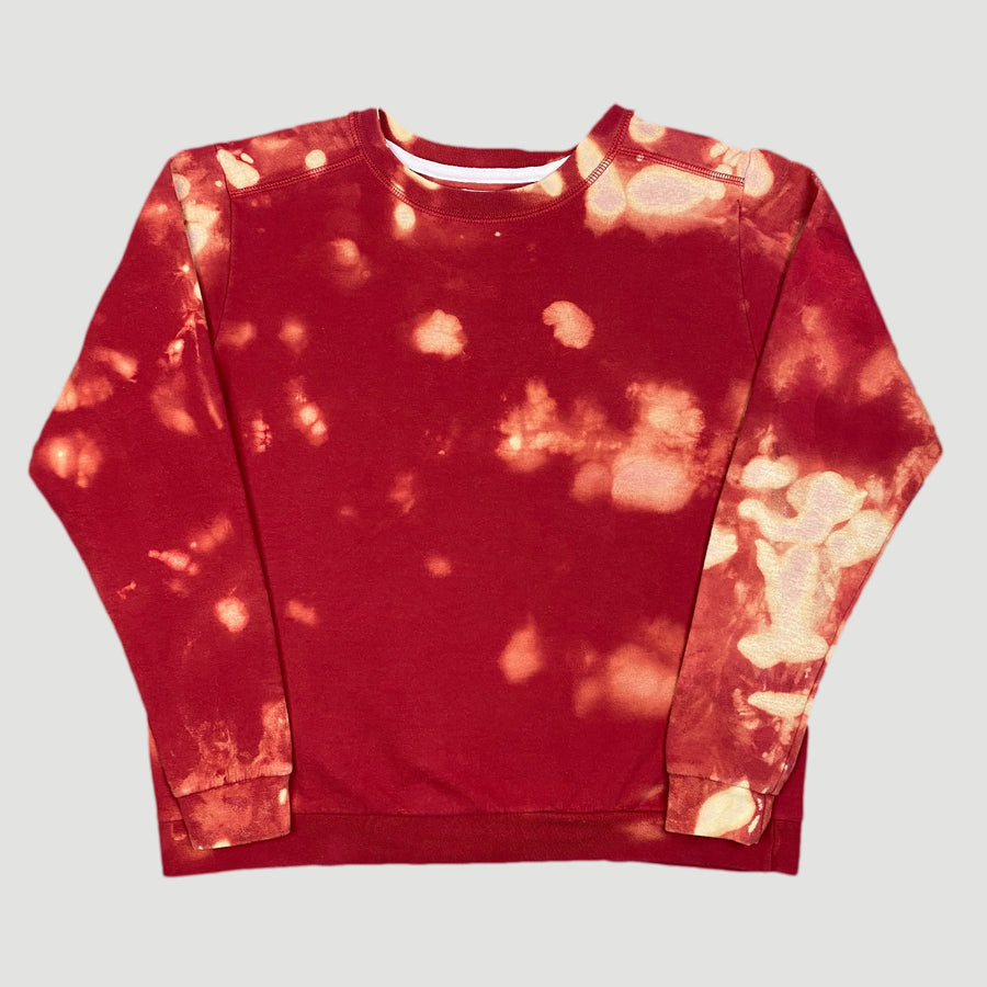 90's Bleached Red Basic Sweatshirt