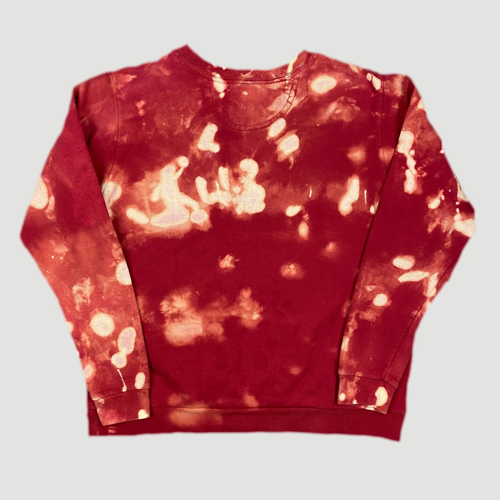 90's Bleached Red Basic Sweatshirt