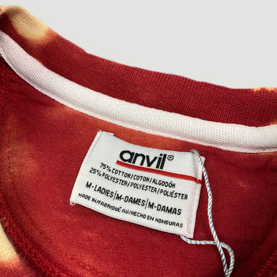 90's Bleached Red Basic Sweatshirt