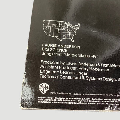 1982 Laurie Anderson 'Big Science' Vinyl LP