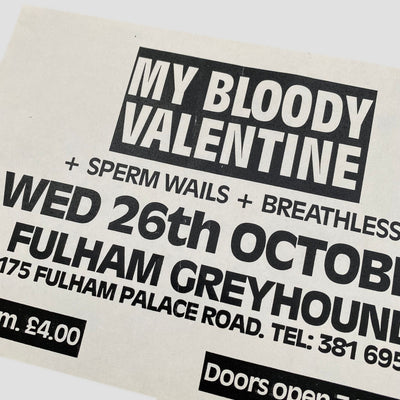 1988 My Bloody Valentine Show Flyer