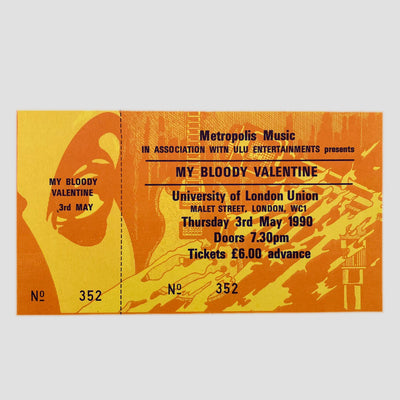 1990 My Bloody Valentine London Show Ticket