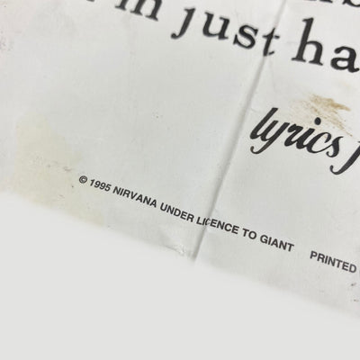 1995 Nirvana Unplugged in New York Door Poster