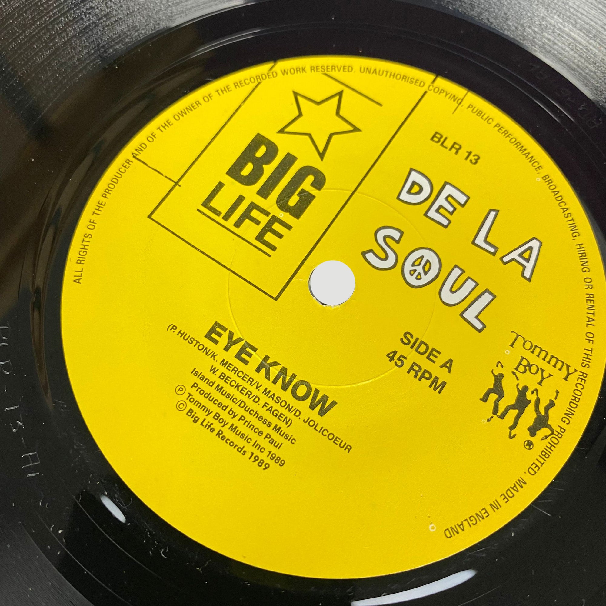 1989 De La Soul Eye Know 7" Single