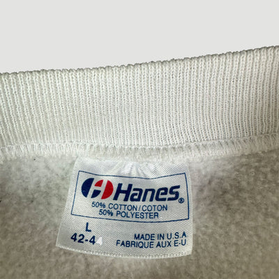 90's Apple Spell Out White Sweatshirt