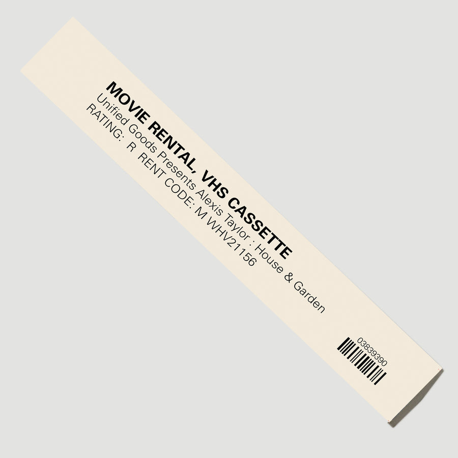 Alexis Taylor x UG: House & Garden VHS