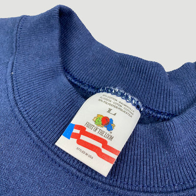 Late 80's Fruit Of The Loom Basic Navy Sweatshirt