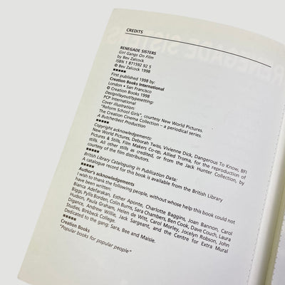 1998 Beverley Zalcock 'Renegade Sisters: Girl Gangs On Film'