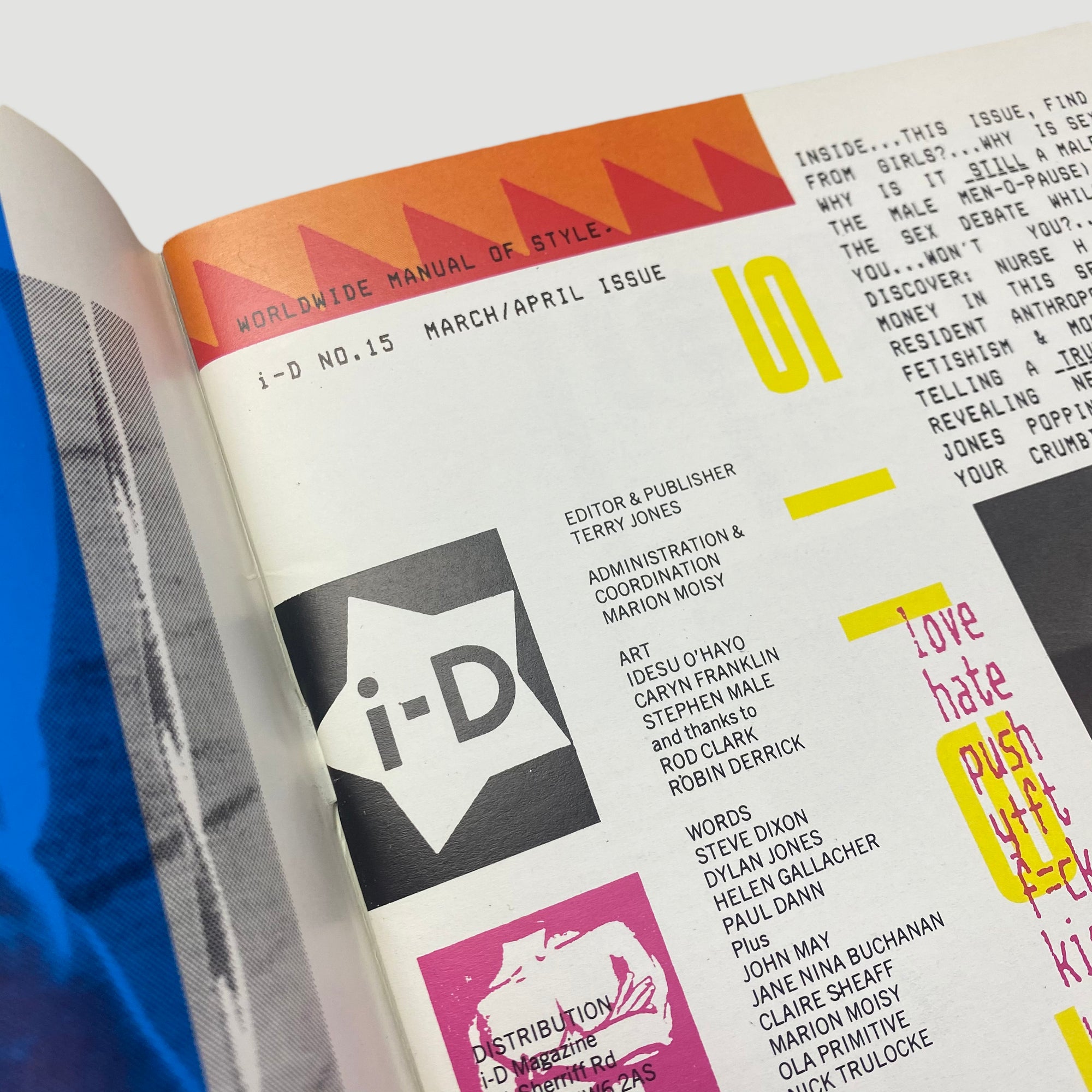 1984 i-D Magazine Madonna Issue