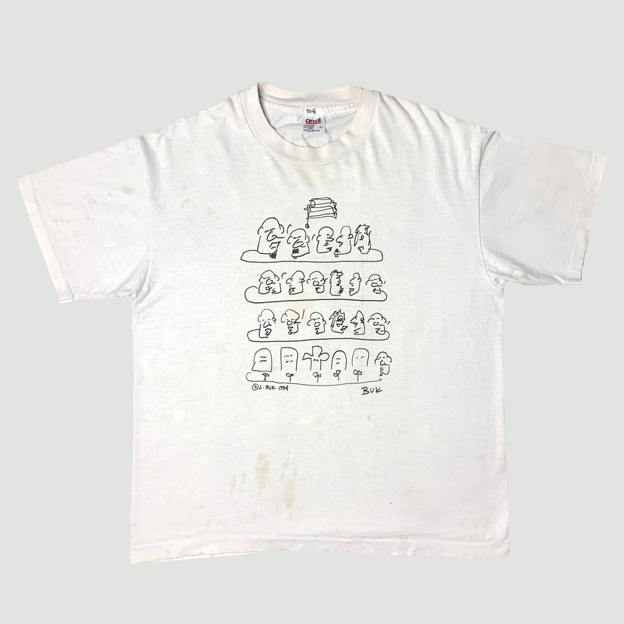 1994 Charles Bukowski 'Life And Art' T-Shirt