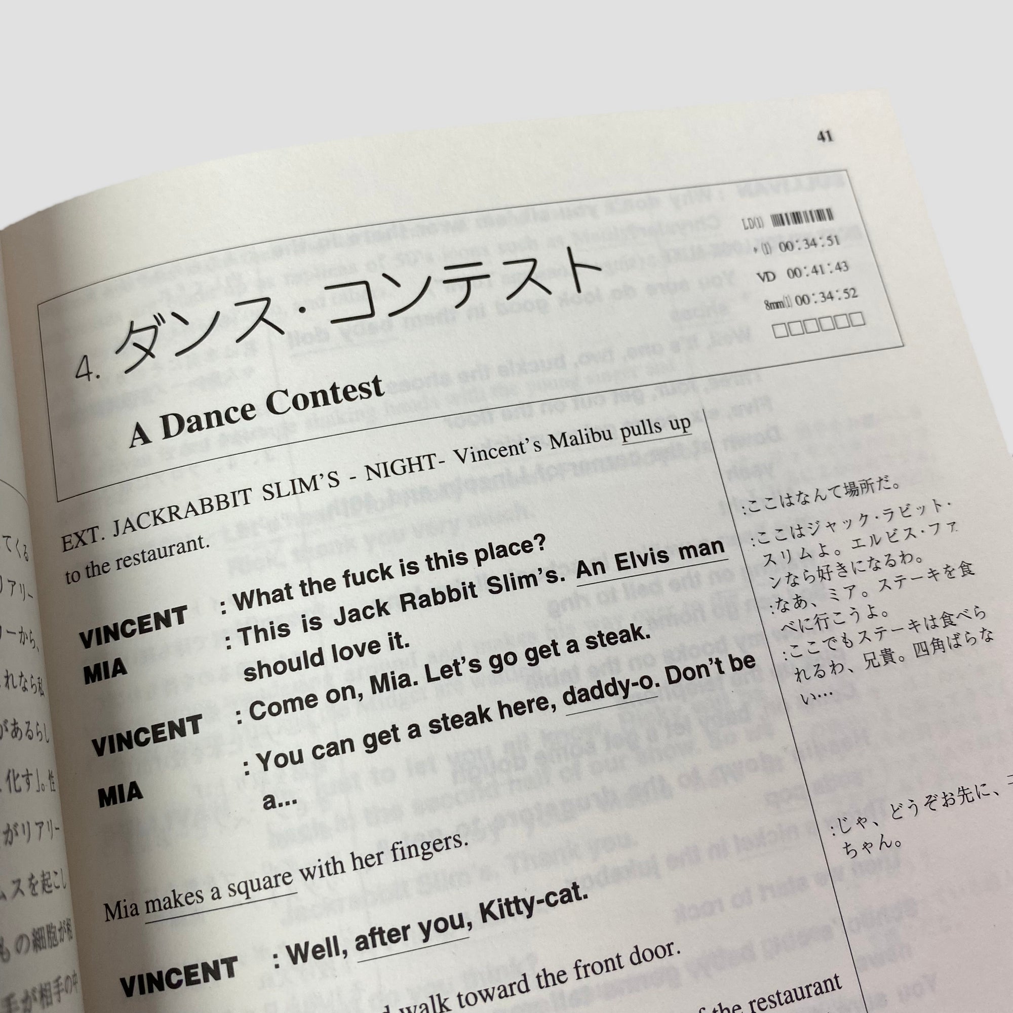1994 Pulp Fiction Japanese Screenplay