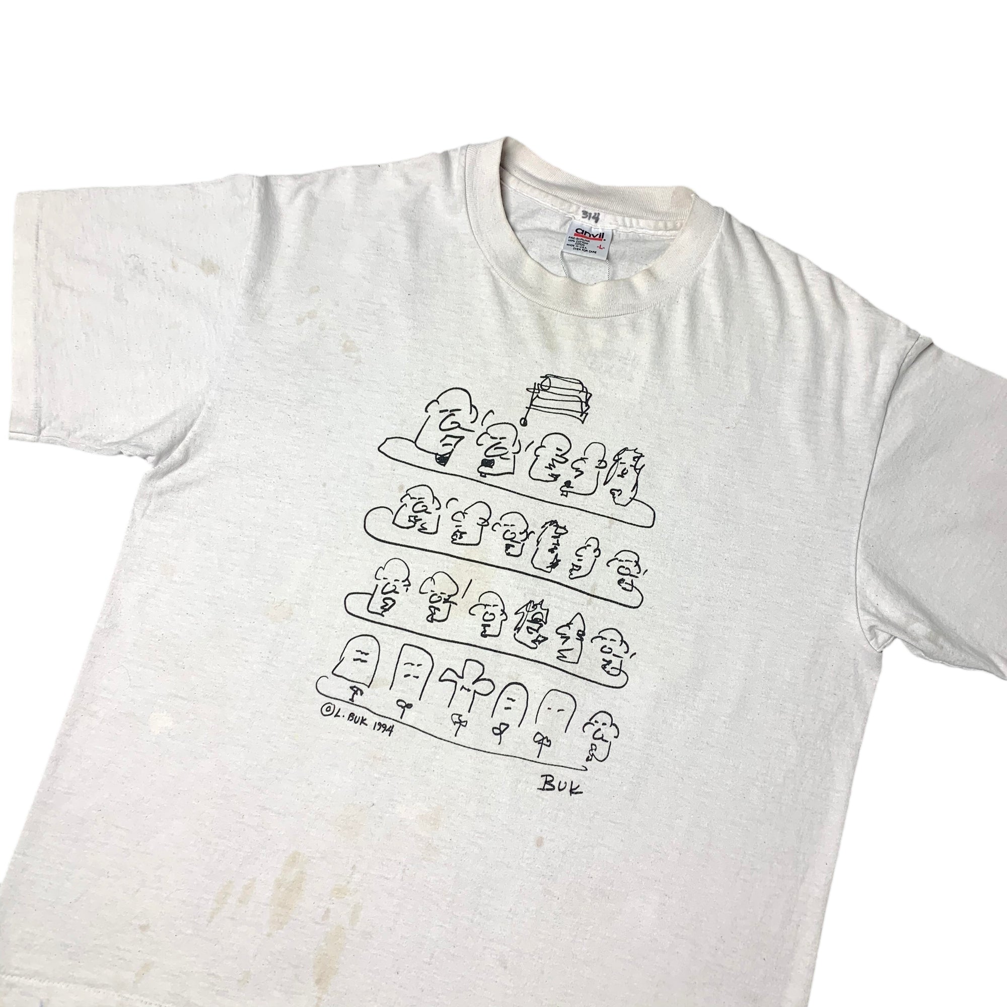 1994 Charles Bukowski 'Life And Art' T-Shirt