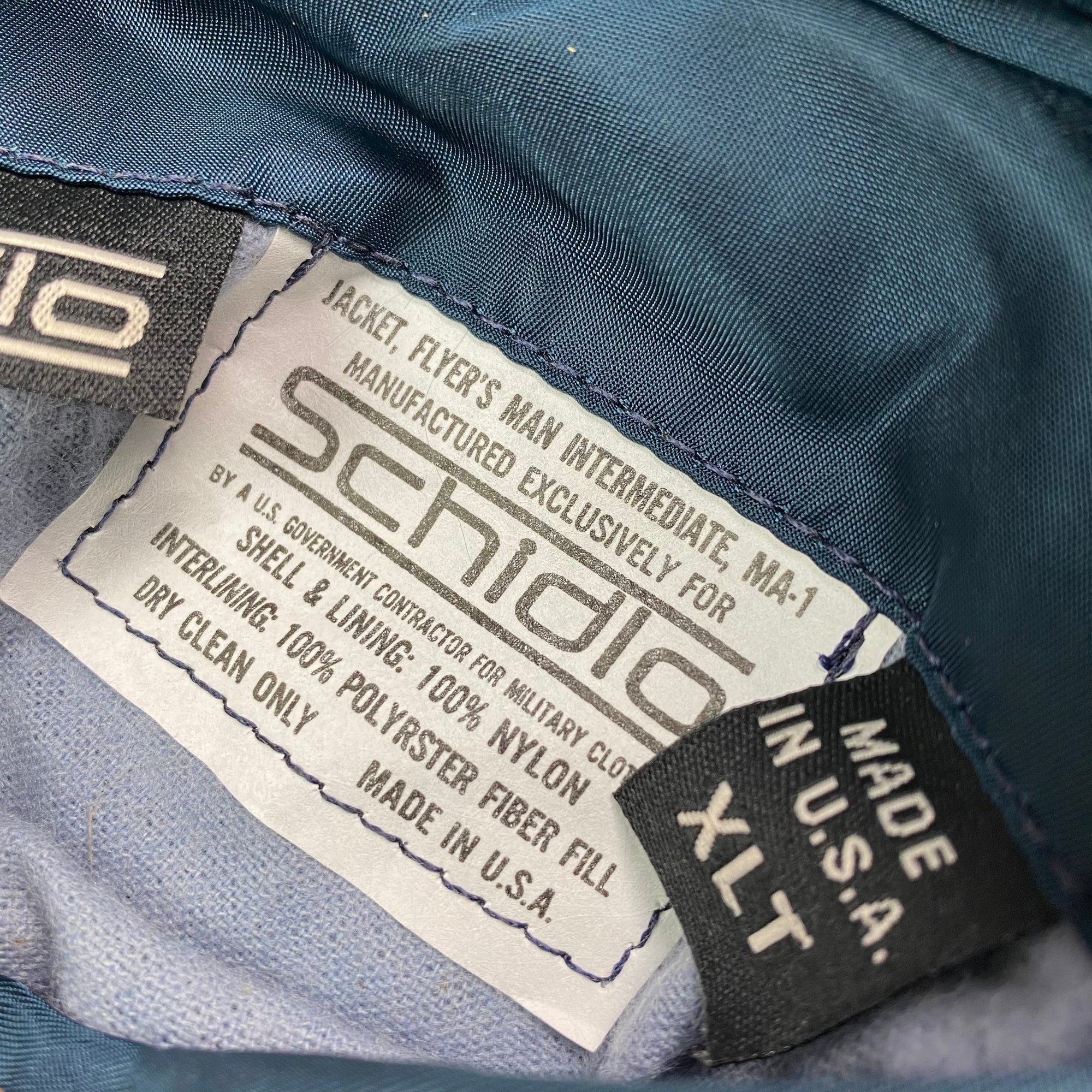 90's Petrol Blue MA1 Reversible Bomber Jacket