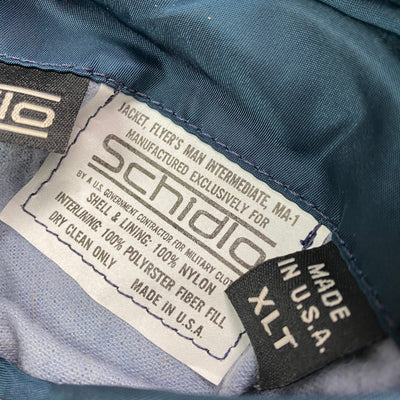 90's Petrol Blue MA1 Reversible Bomber Jacket