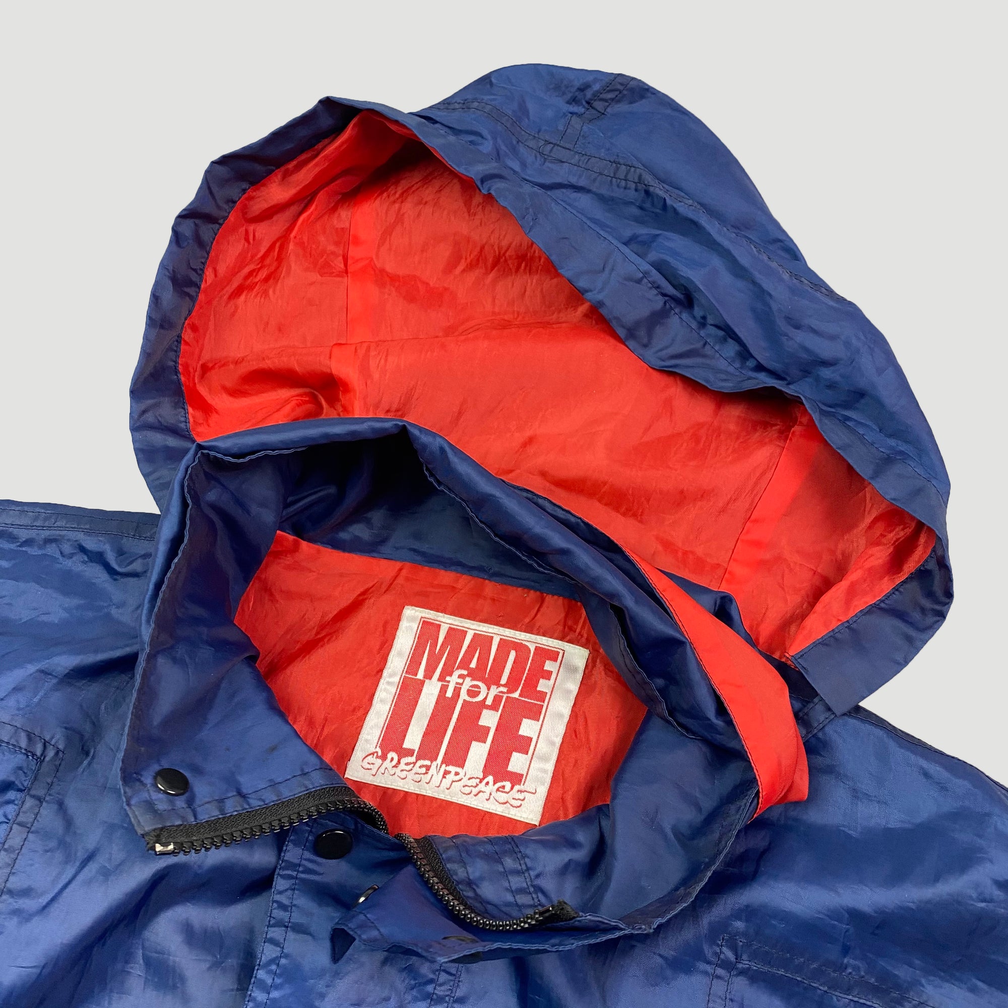 90's Greenpeace Hooded Windbreaker