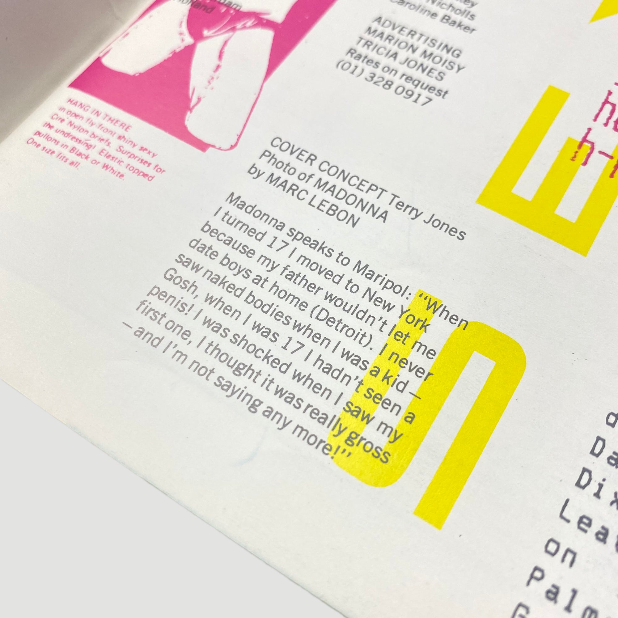 1984 i-D Magazine Madonna Issue