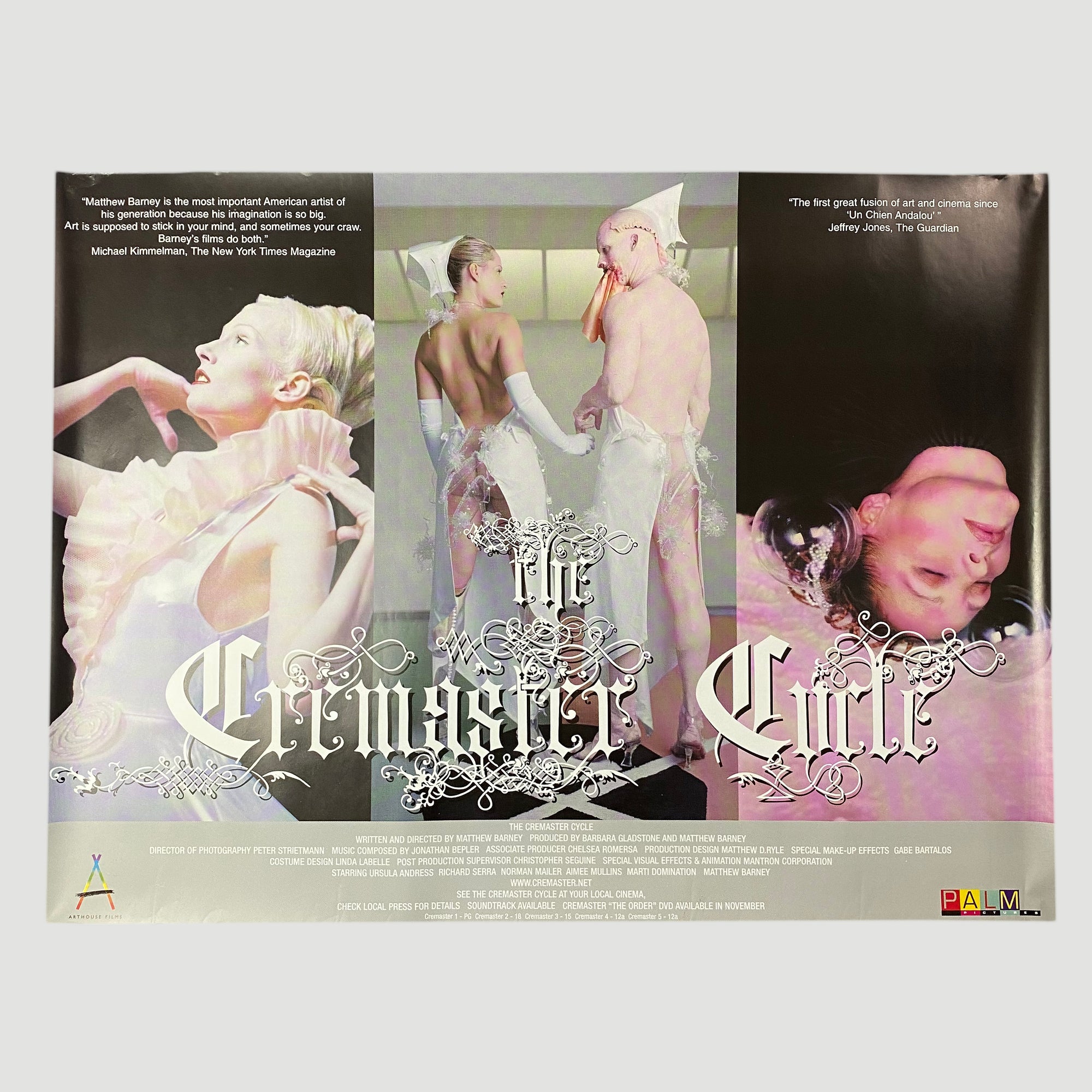 2002 'The Cremaster Cycle' UK Quad Poster