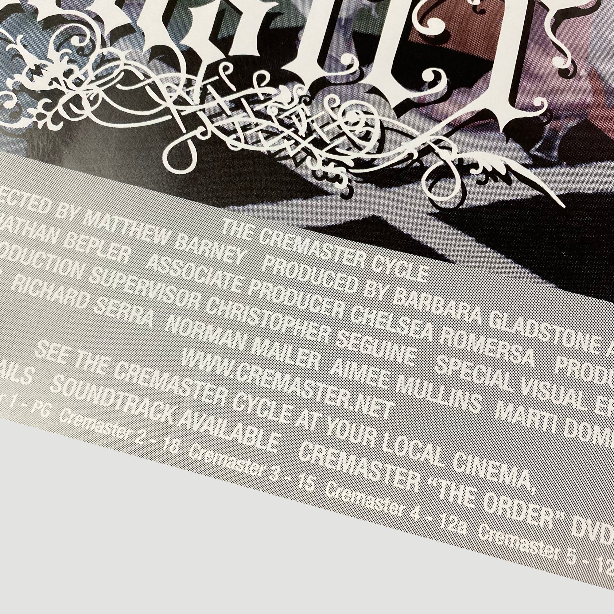 2002 'The Cremaster Cycle' UK Quad Poster