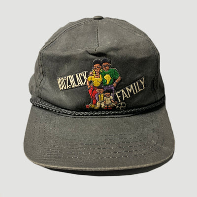 Mid 90's 100% Black Family Snapback Cap