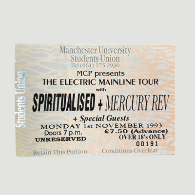 1993 Spiritualized + Mercury Rev Gig Ticket