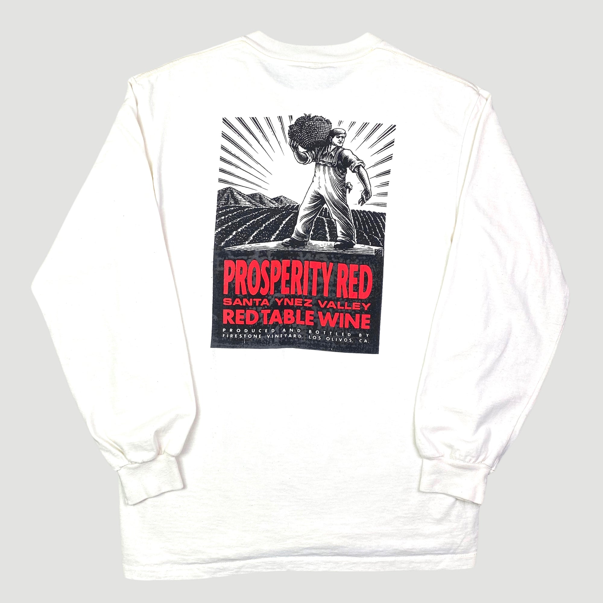 Early 90's Prosperity Red Wine Long Sleeve T-Shirt