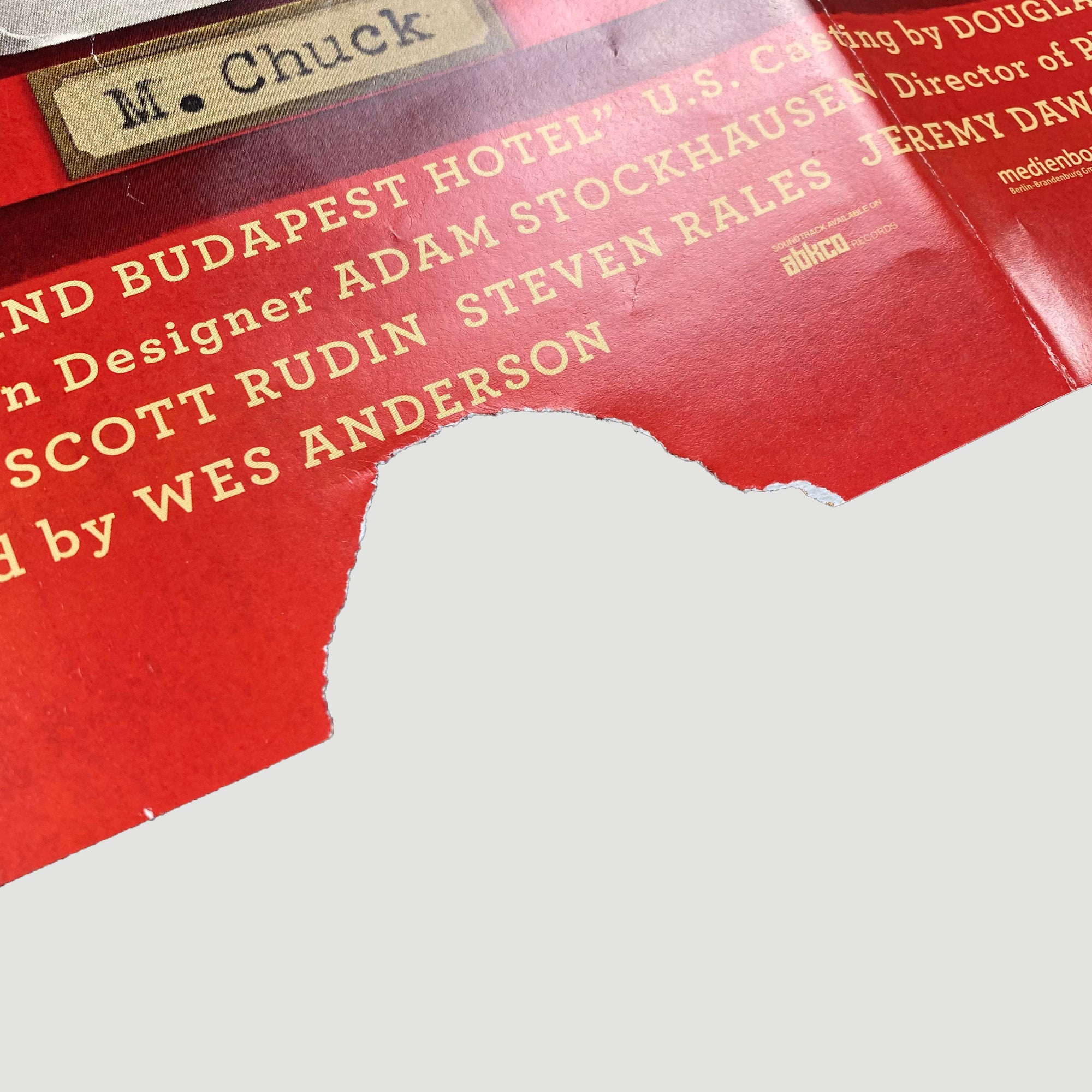 The Grand Budapest Hotel (2014) Original UK Quad Poster