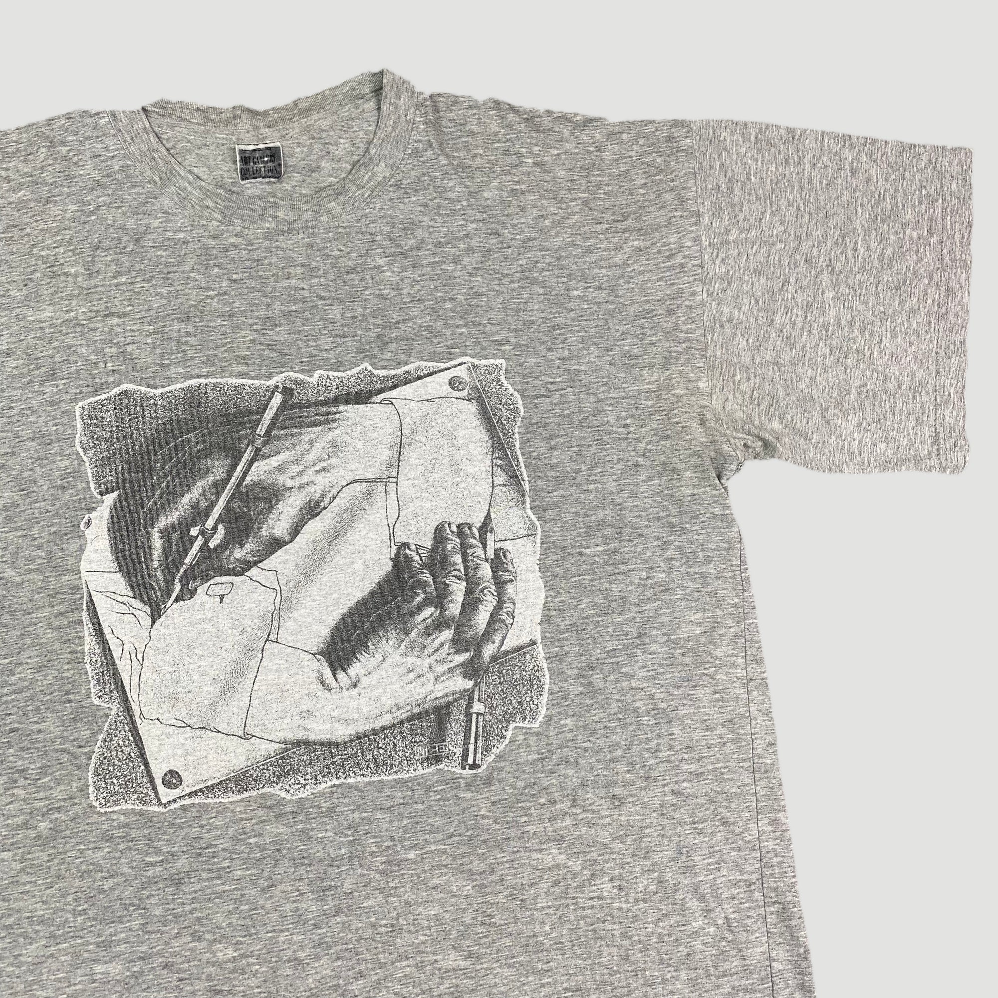 90's M.C.Escher Drawing Hands T-Shirt