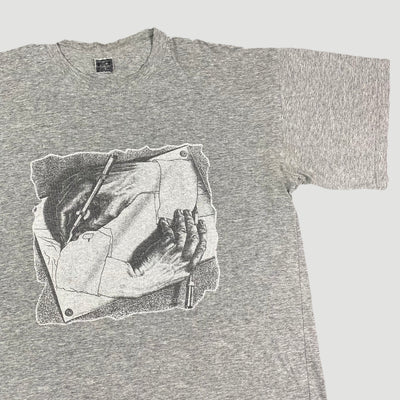 90's M.C.Escher Drawing Hands T-Shirt
