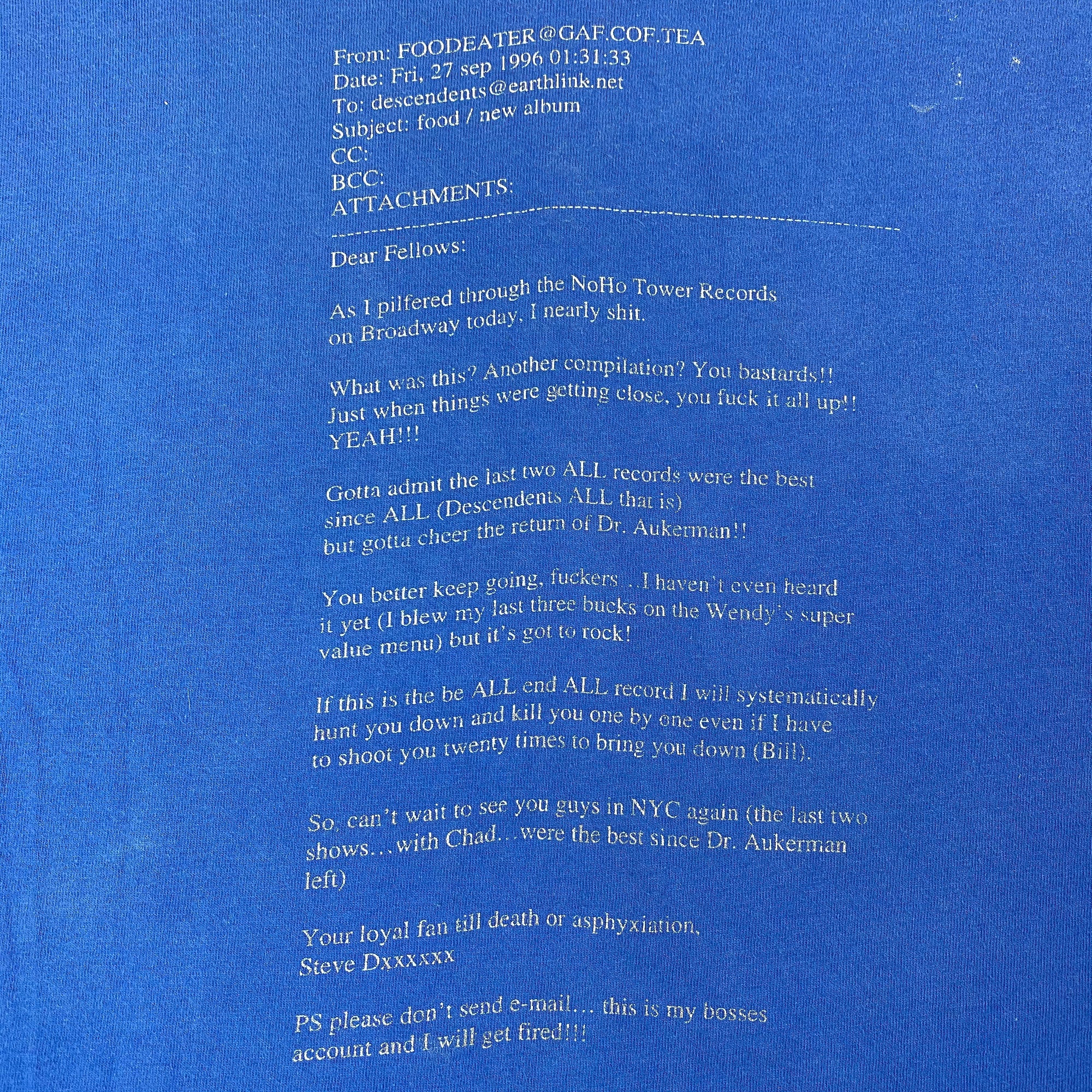 Mid 90's Descendents ‘Coffee Mug’ T-Shirt