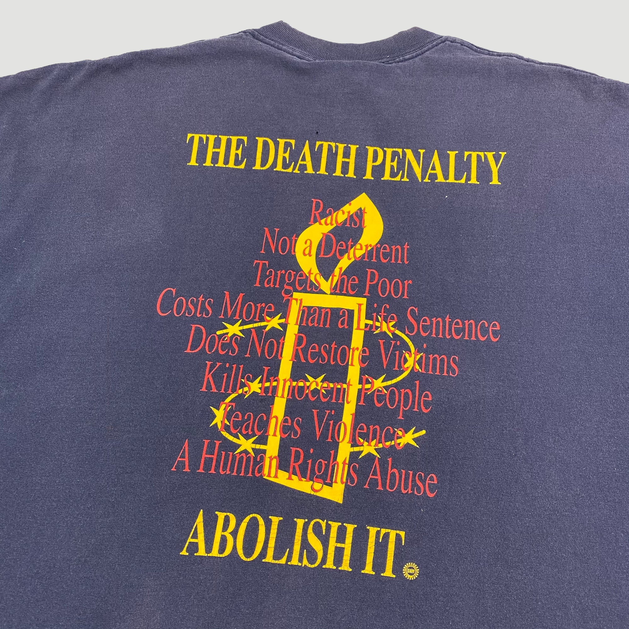 Mid 90's Amnesty International 'Death Penalty' T-Shirt