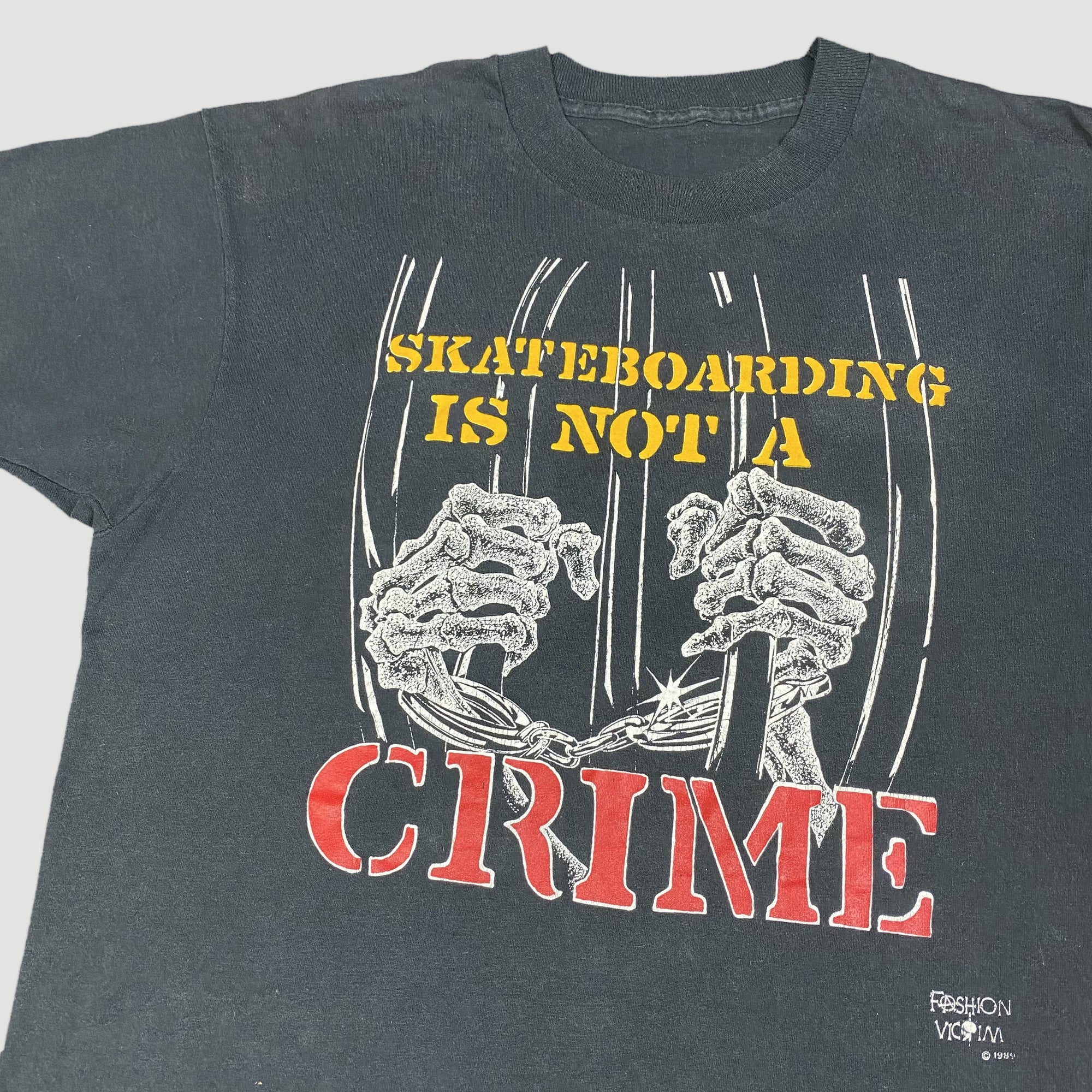 1988 Fashion Victim Skateboarding Is Not A Crime T-Shirt