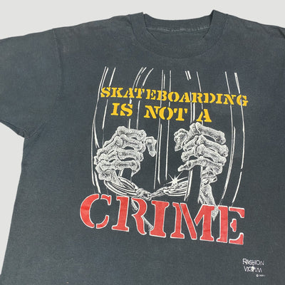 1988 Fashion Victim Skateboarding Is Not A Crime T-Shirt