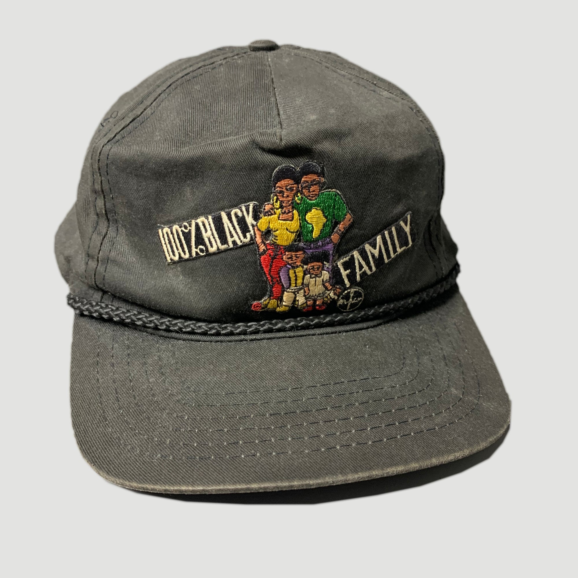 Mid 90's 100% Black Family Snapback Cap