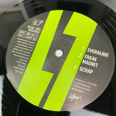 1992 L7 Everglade Etched Vinyl Single