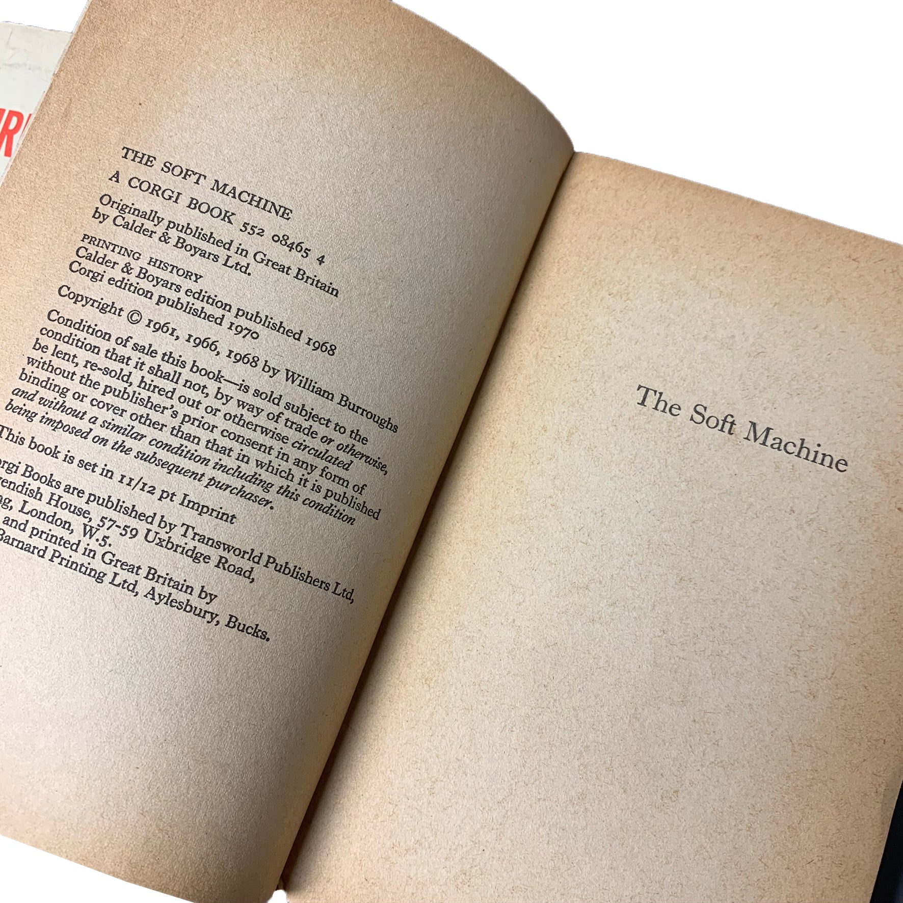 1970 William Burroughs ‘The Soft Machine’