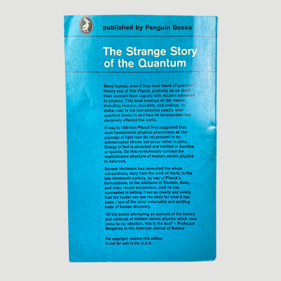 1963 Banesh Hoffmann 'The Strange Story of the Quantum'