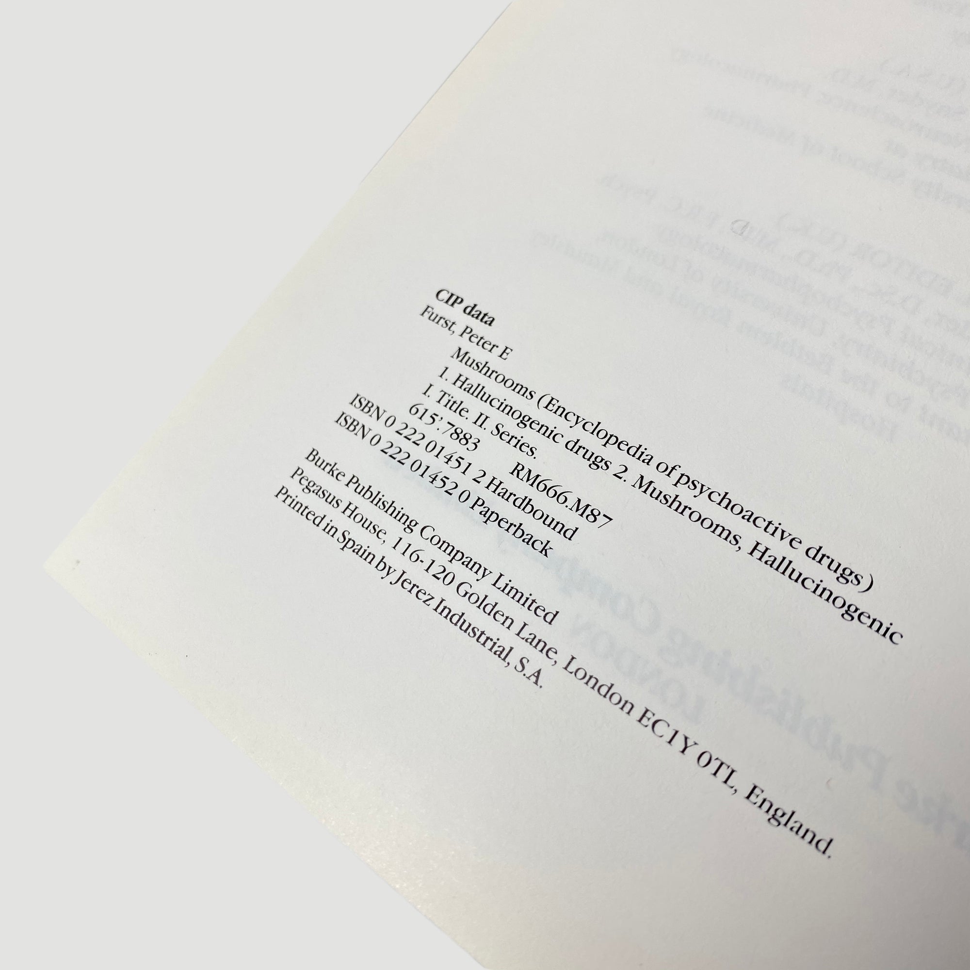 1986 Mushrooms: Psychedelic Fungi