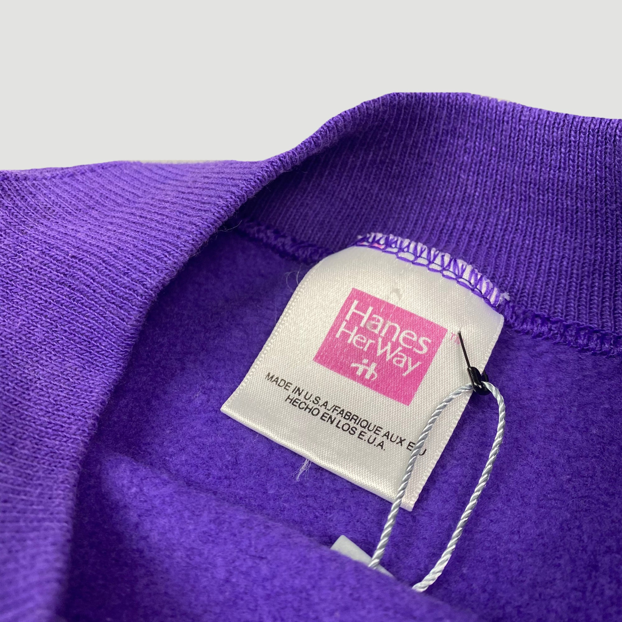 90's Bleached Purple Basic Oversized Sweatshirt