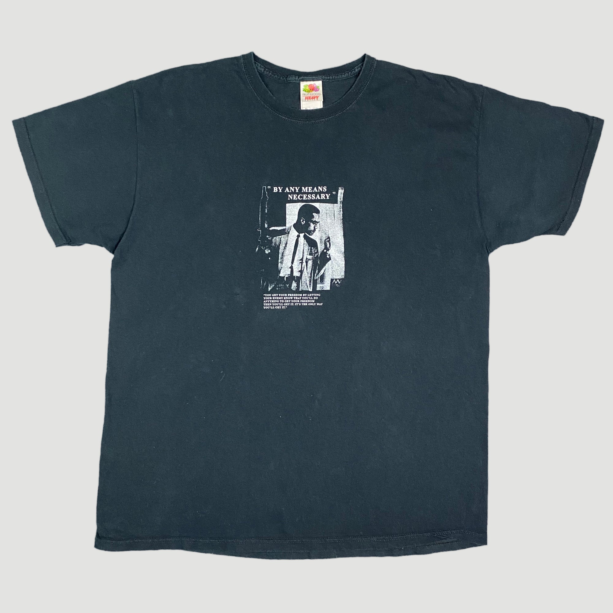 Early 00's Malcolm X 'By Any Means Necessary' T-Shirt