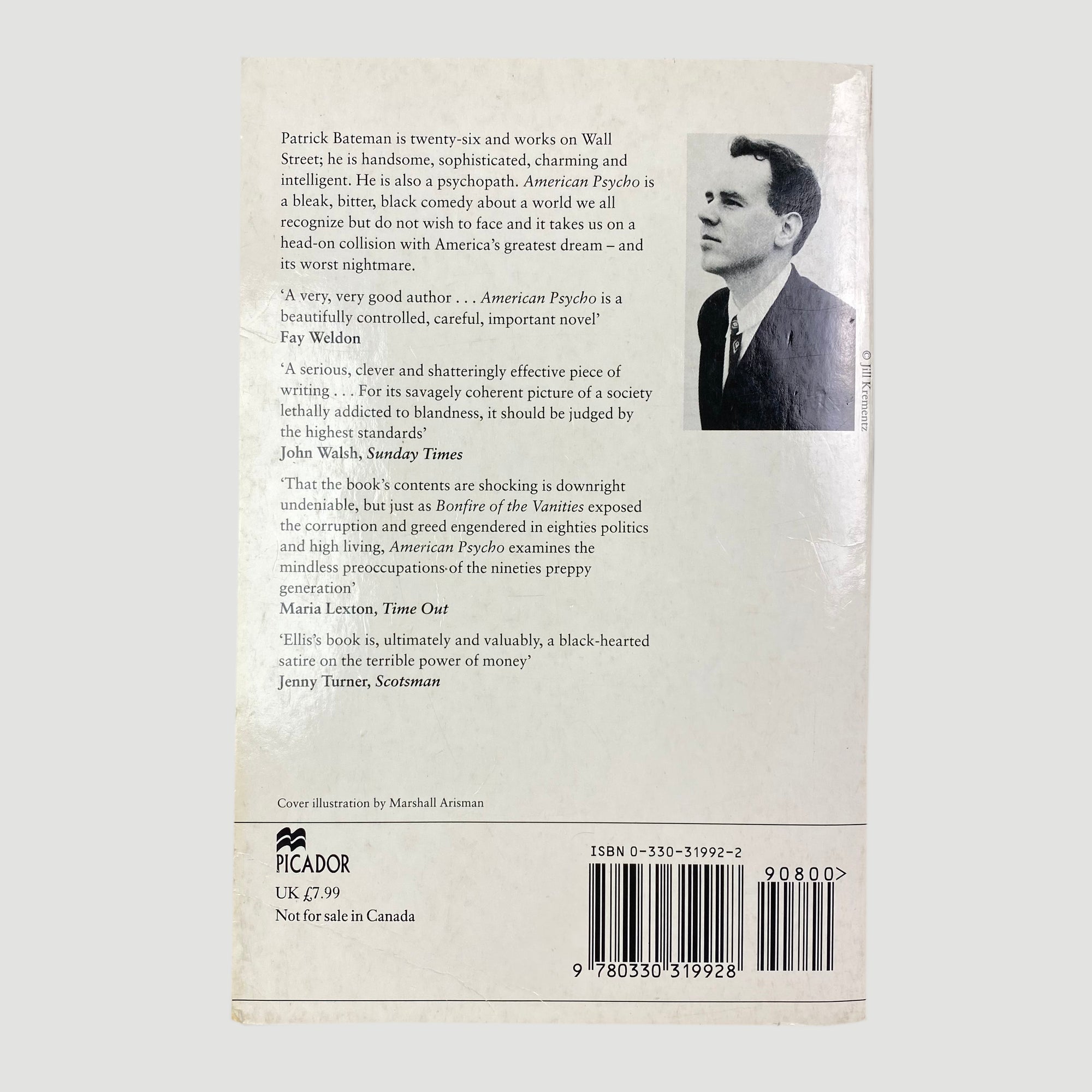 1991 Bret Easton Ellis 'American Psycho' 1st Ed UK Softback