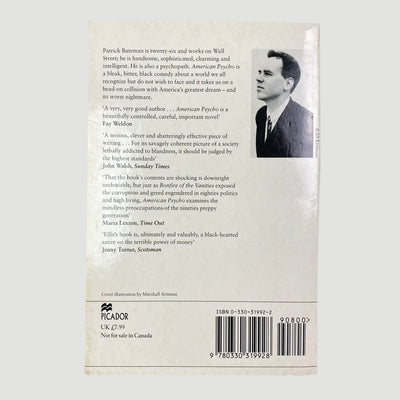 1991 Bret Easton Ellis 'American Psycho' 1st Ed UK Softback