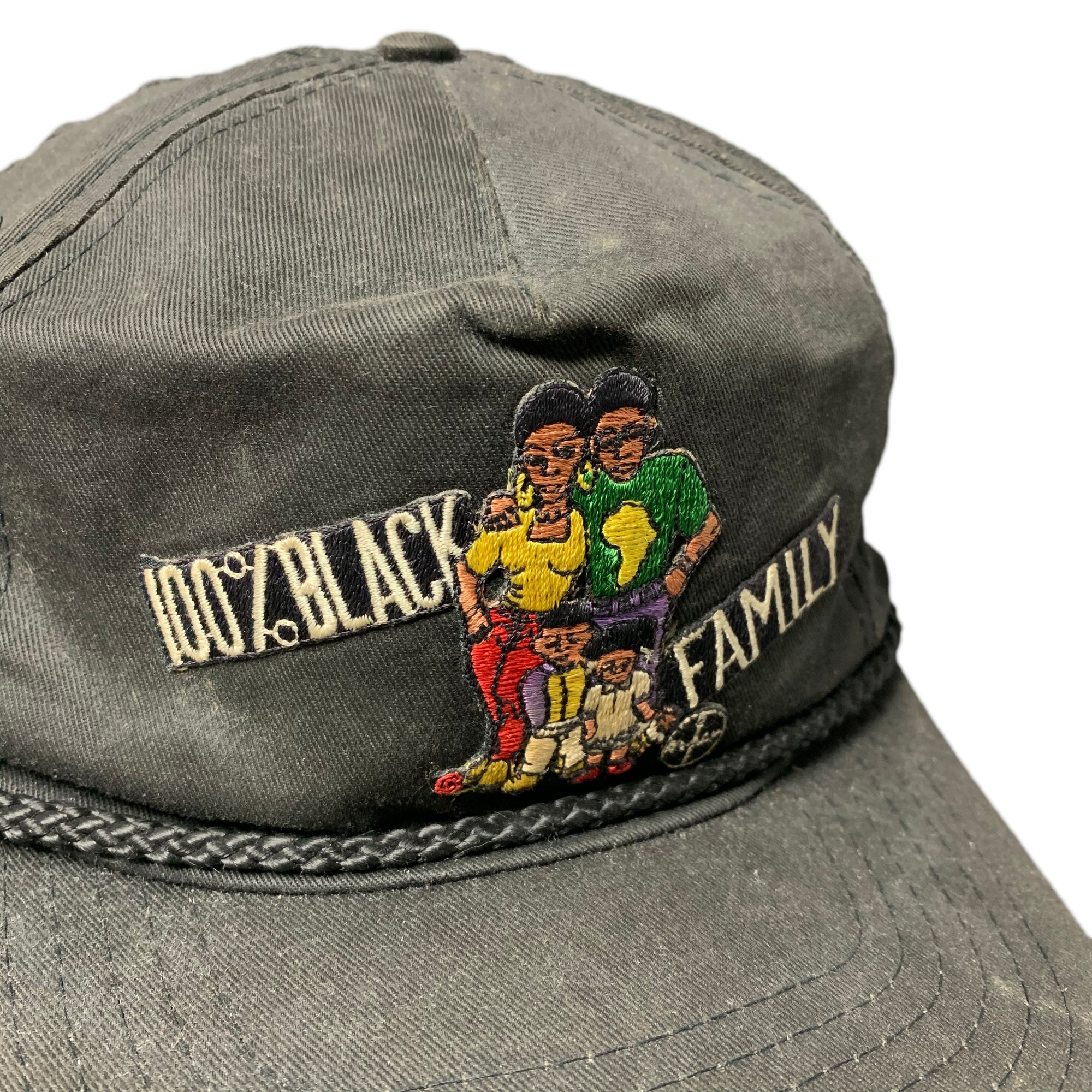 Mid 90's 100% Black Family Snapback Cap