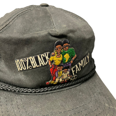 Mid 90's 100% Black Family Snapback Cap