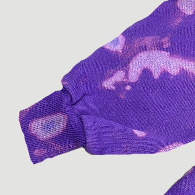 90's Bleached Purple Basic Oversized Sweatshirt