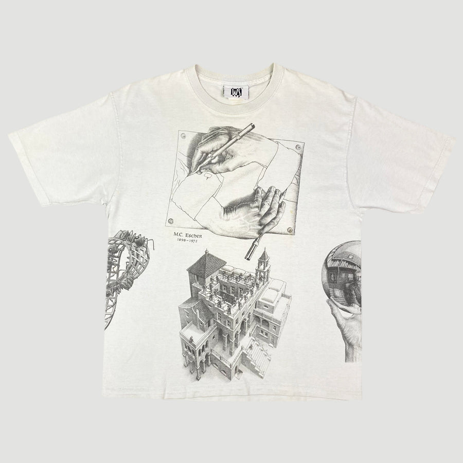 90's MC Escher All Over Graphic T-Shirt